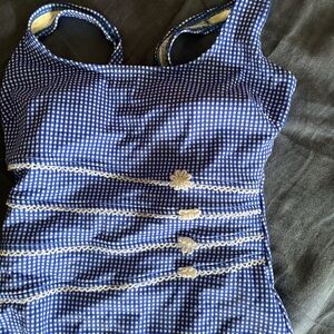 Vintage Gingham One-Piece Swimsuit